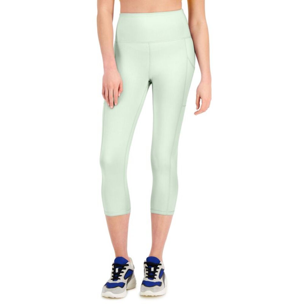 ID Ideology Womens Compression High Rise Side Pocket Cropped Leggings
